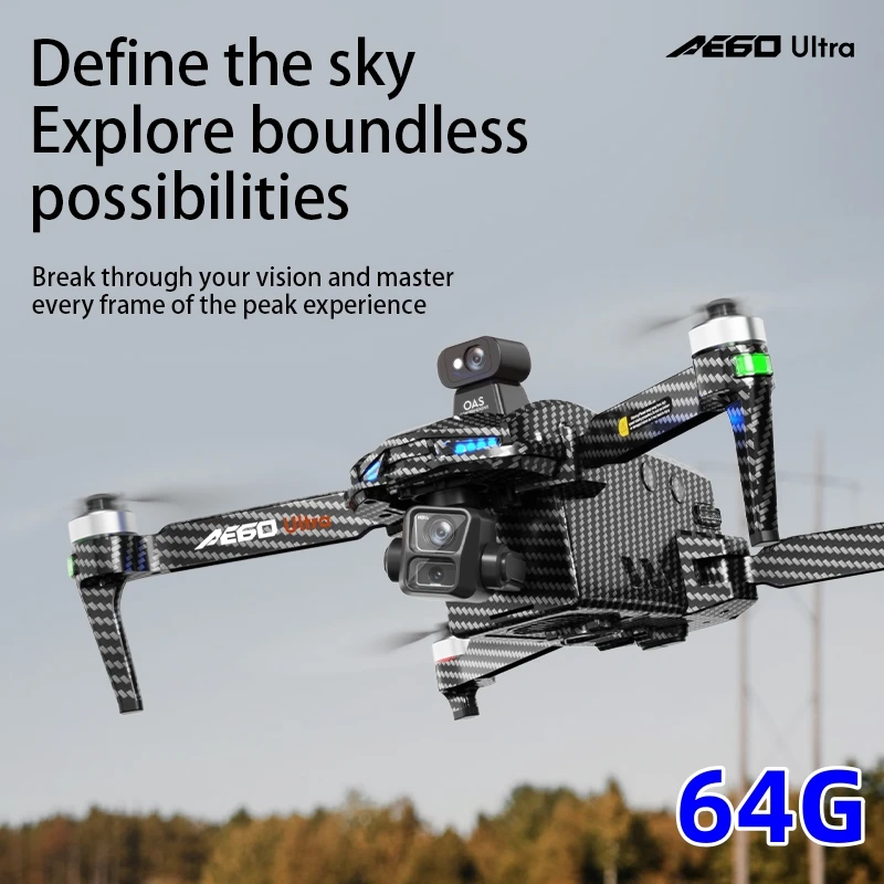 AE60 7000M 7.2in LCD SC GPS Drone 8K Camera 5G Wifi FPV 3-Axis Gimbal Professional Obstacle Avoidance Quadcopter RC Dron
AE60 7000M 7.2in LCD SC GPS Drone 8K Camera 5G Wifi FPV 3-Axis Gimbal Professional Obstacle Avoidance Quadcopter RC Dron