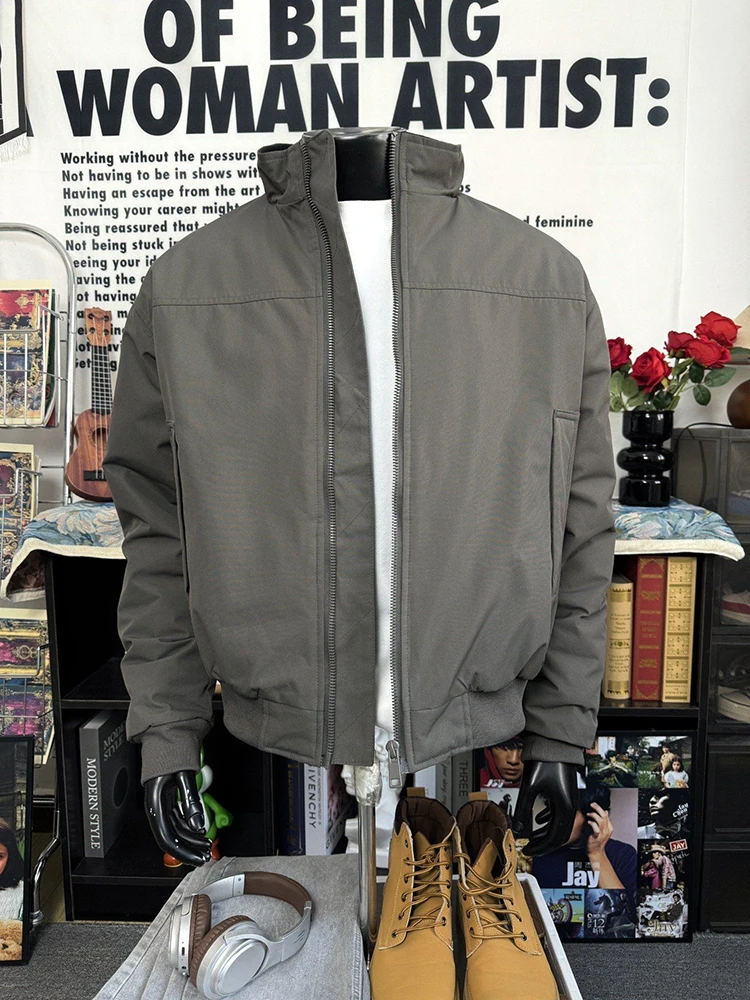 Thiened Cotton Baseball Jaet Stand Collar Men's Winter Workwear ort Sle Tee-proof Fce-lined Zipper Closure Coat
Thiened Cotton Baseball Jaet Stand Collar Men's Winter Workwear ort Sle Tee-proof Fce-lined Zipper Closure Coat