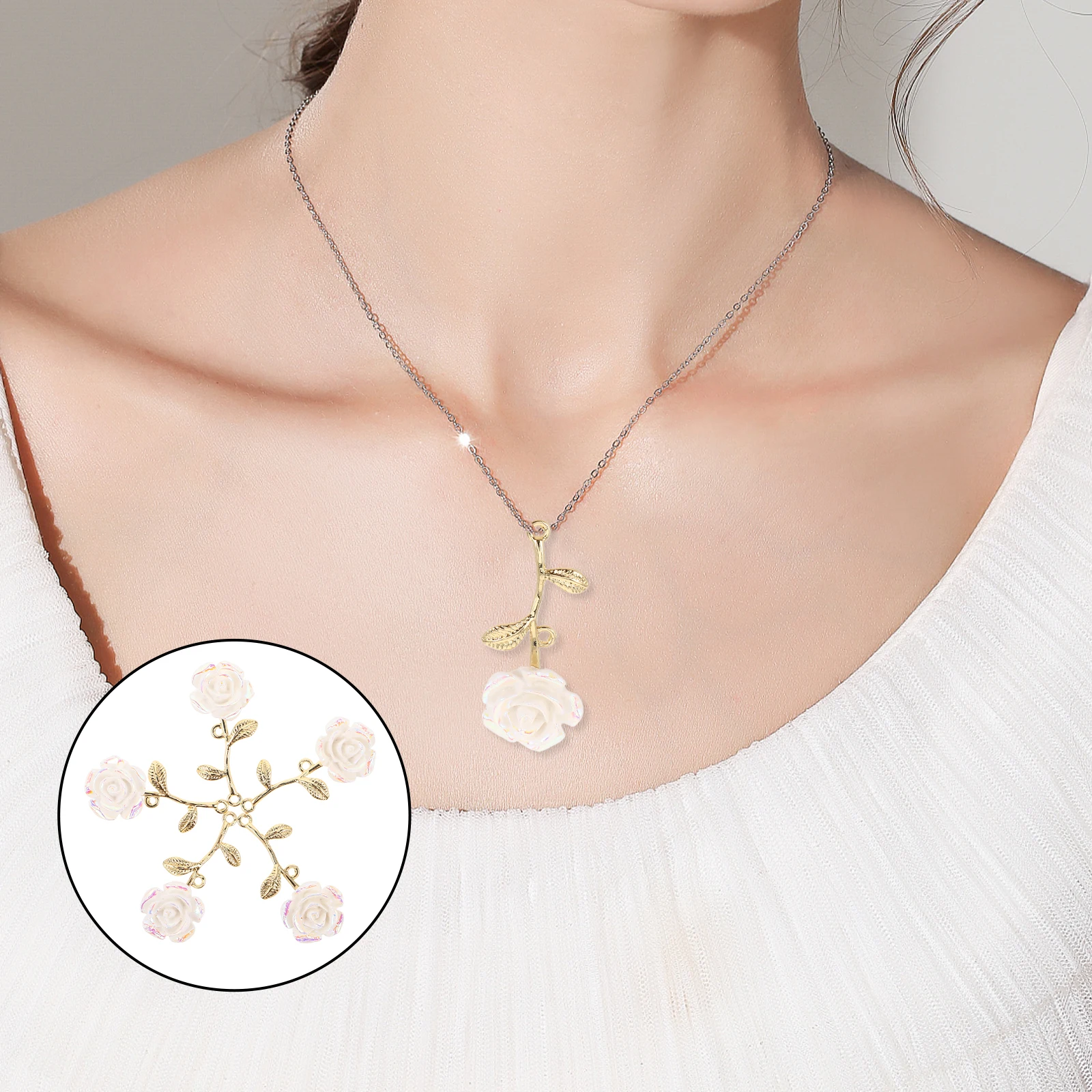 20 PCS Golden Rose Pendant DIY Necklace Earrings Charms Enamel Pendants Alloy Flower Jewelry Making
20 PCS Golden Rose Pendant DIY Necklace Earrings Charms Enamel Pendants Alloy Flower Jewelry Making