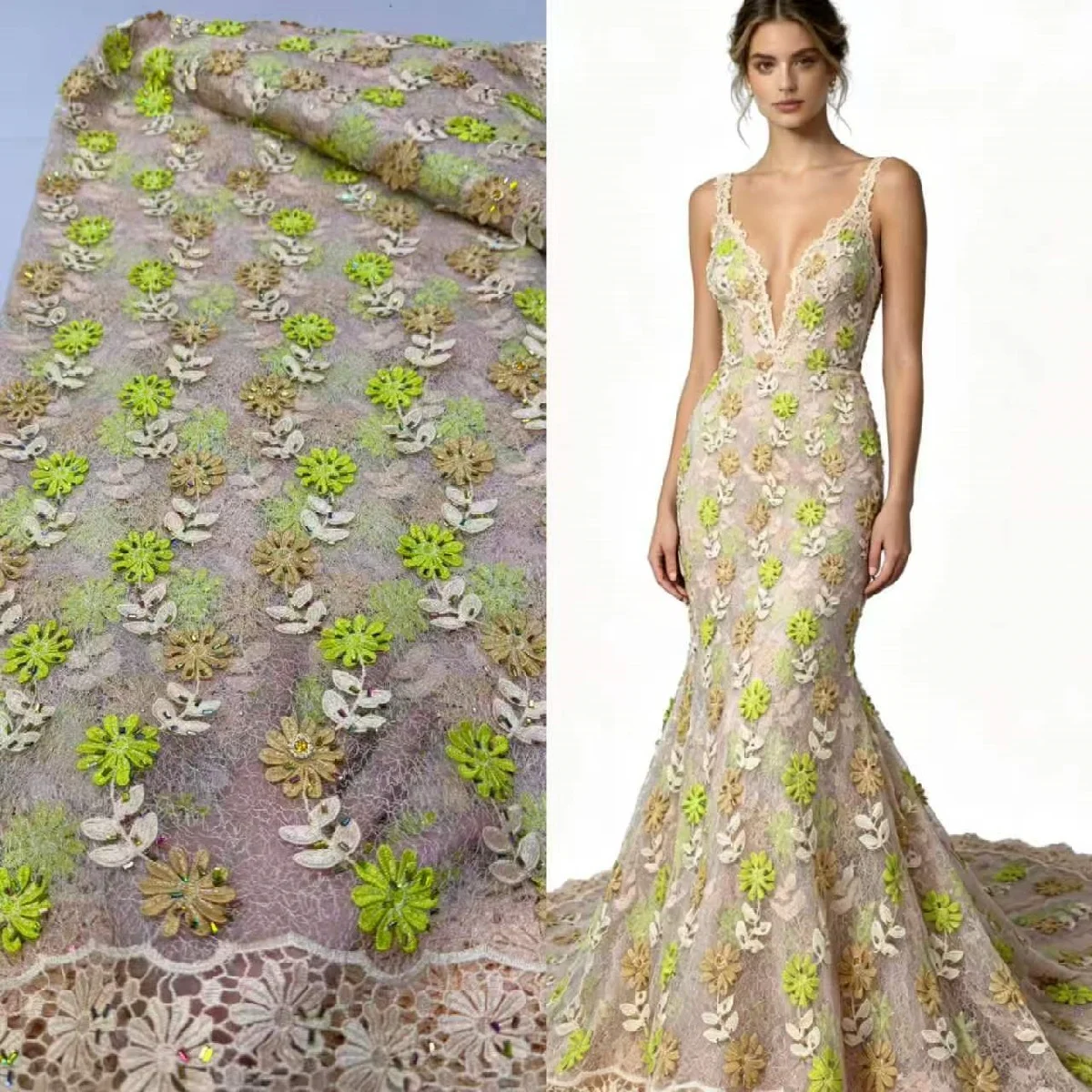 2026 New 3D Floral Beaded Lace Fabric, African French Tulle Lace with Embroidery, High Quality for Nigerian Wedding Party Gown S
2026 New 3D Floral Beaded Lace Fabric, African French Tulle Lace with Embroidery, High Quality for Nigerian Wedding Party Gown S