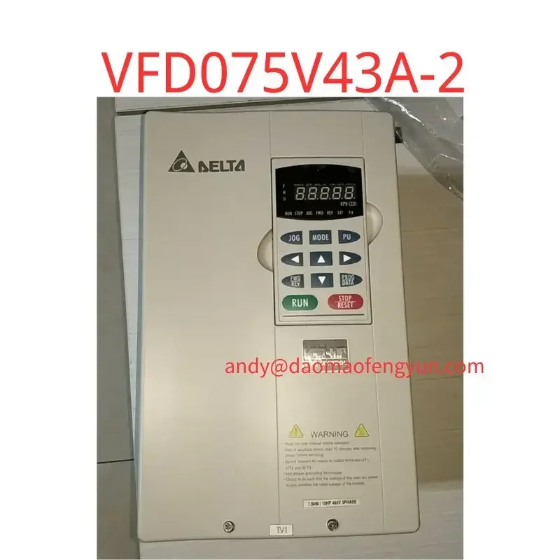 Second-hand VFD075V43A-2 frequency converter Test OK
Second-hand VFD075V43A-2 frequency converter Test OK