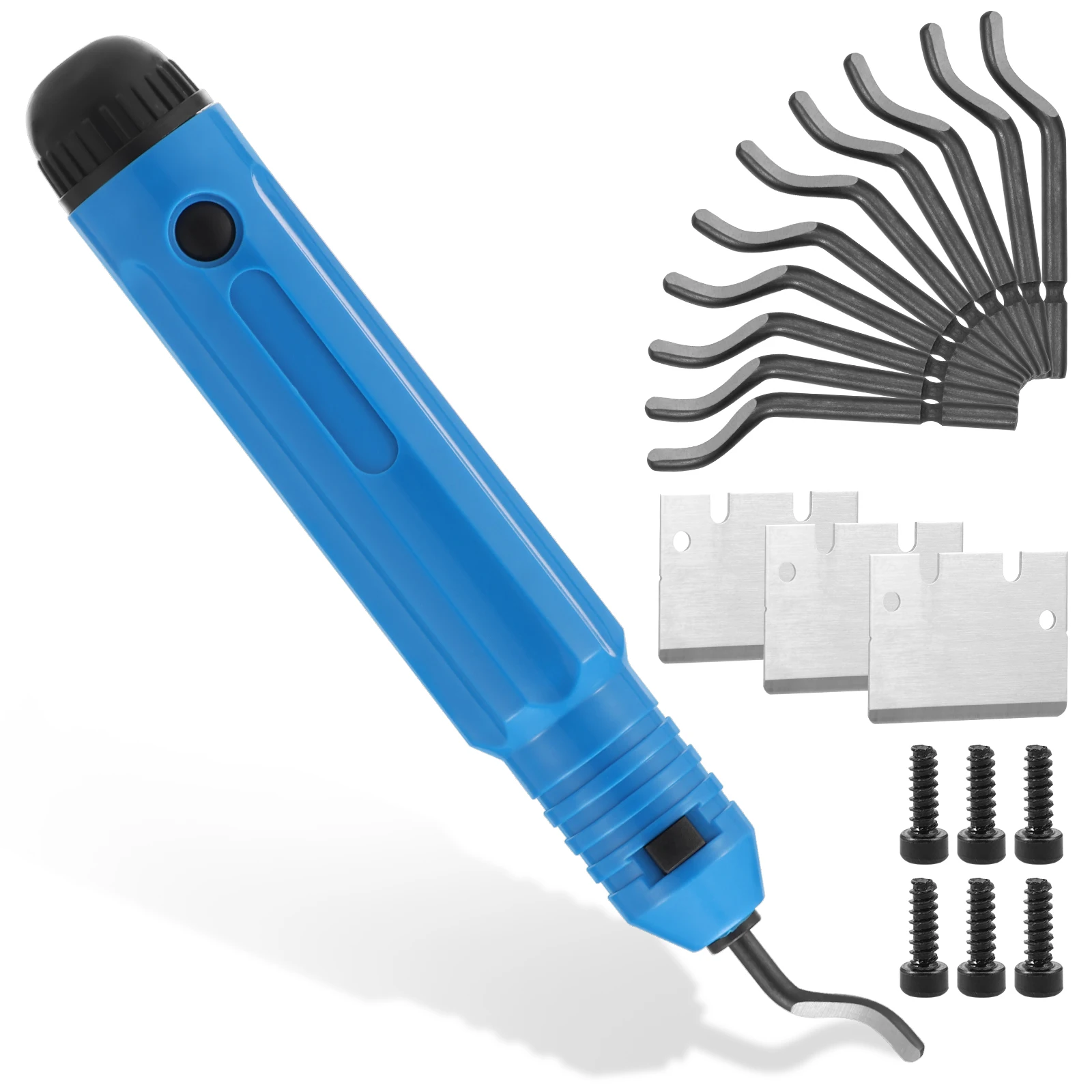 Набор из 3-х стальных скребков для 3D-принтера: скребок для рабочей платформы, 6 винтов и инструмент для удаления заусенцев
Набор из 3-х стальных скребков для 3D-принтера: скребок для рабочей платформы, 6 винтов и инструмент для удаления заусенцев