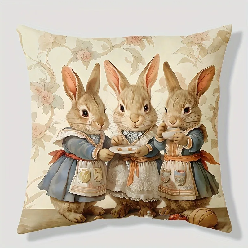 Easter decoration pillow cover rabbit pattern printing cushion cover living room sofa cushion cover bedroom home decoration gift
Easter decoration pillow cover rabbit pattern printing cushion cover living room sofa cushion cover bedroom home decoration gift