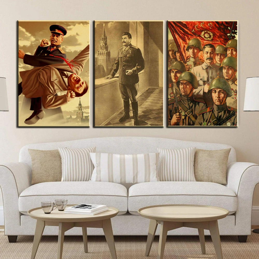 Wall Art Canvas Painting Aad Prints USSR CCCP Russian Stalin Portrait Soviet Retro Posters Living Room Bar Cafe Home Decoration
Wall Art Canvas Painting Aad Prints USSR CCCP Russian Stalin Portrait Soviet Retro Posters Living Room Bar Cafe Home Decoration