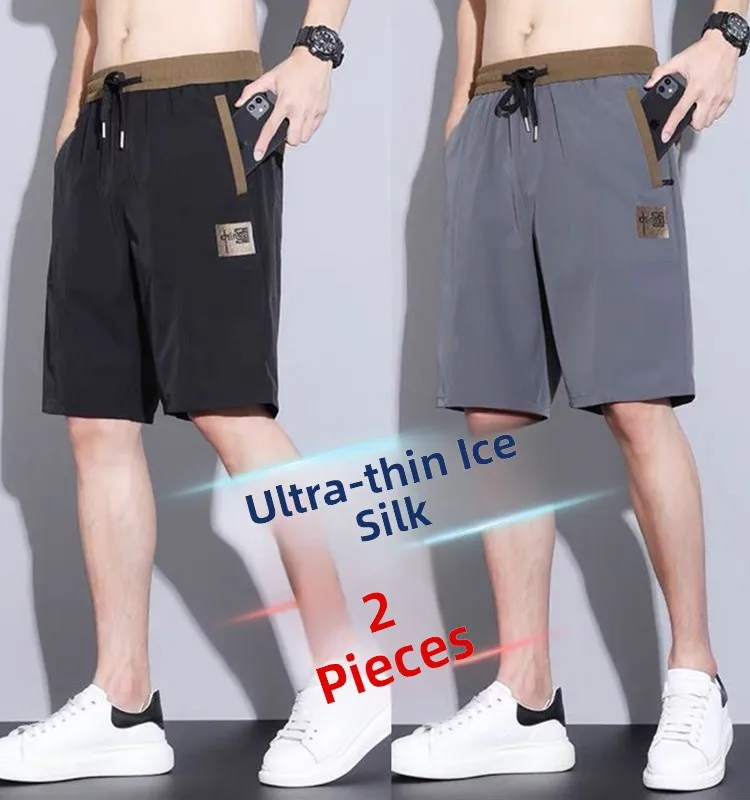 Summer Ice Silk Five-Quarter Casual Thin Sports Shorts Loose Straight Leg Beach Loose Fit Youth Popular Low Elasticity mid Waist
Summer Ice Silk Five-Quarter Casual Thin Sports Shorts Loose Straight Leg Beach Loose Fit Youth Popular Low Elasticity mid Waist