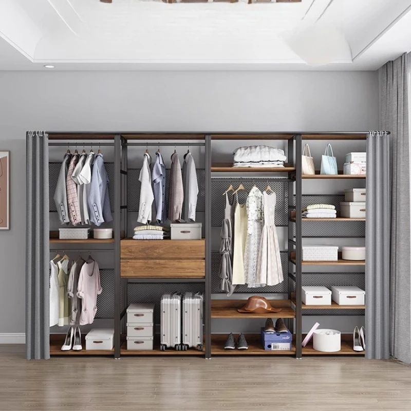 Open Wardrobe Home Bedroom Walk-in L-shaped Cloakroom Corner Hanging Wardrobe Combination Simple Assembly Wardrobe
Open Wardrobe Home Bedroom Walk-in L-shaped Cloakroom Corner Hanging Wardrobe Combination Simple Assembly Wardrobe
