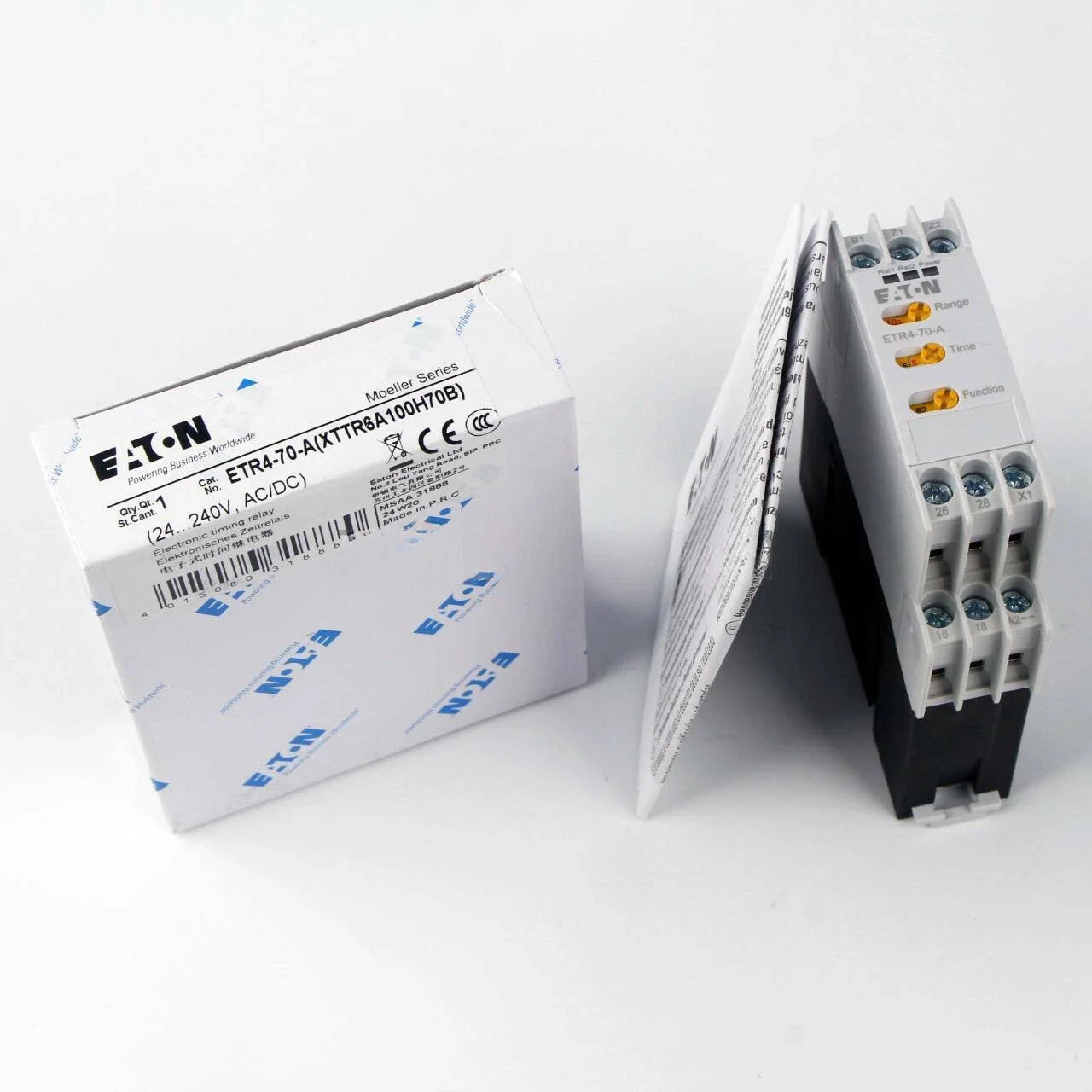 031888 ETR4-70-A XTTR6A100H70B Реле времени, 2W, 0.05с-100ч, многофункциональное, 24-240В переменного/постоянного тока, подключение по типу потенциометра
031888 ETR4-70-A XTTR6A100H70B Реле времени, 2W, 0.05с-100ч, многофункциональное, 24-240В переменного/постоянного тока, подключение по типу потенциометра