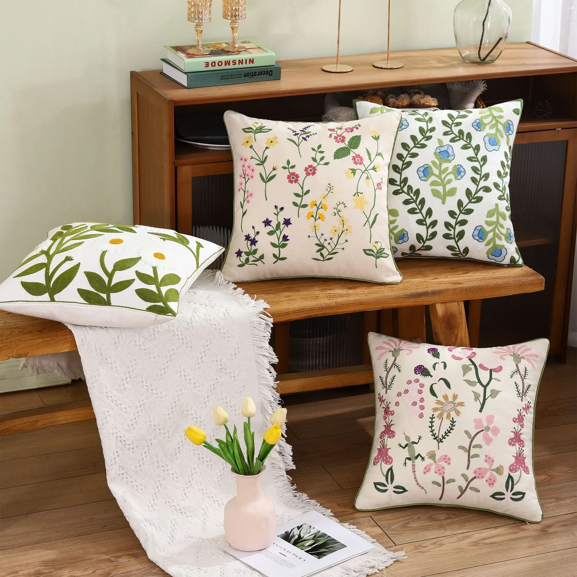 Yellow Floral Cushion Cover 45x45cm/30x50cm Embroidery Pillow Cover Soft Cozy for Home Decoration living room
Yellow Floral Cushion Cover 45x45cm/30x50cm Embroidery Pillow Cover Soft Cozy for Home Decoration living room