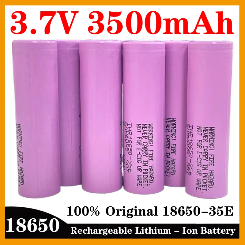 100% Original 18650 Batterie 18650 3500mAh 3.7V 25A 18650 Lithium - Ion De Haute Puissance D’origine, Outil Electrique 35E INR
100% Original 18650 Batterie 18650 3500mAh 3.7V 25A 18650 Lithium - Ion De Haute Puissance D’origine, Outil Electrique 35E INR
