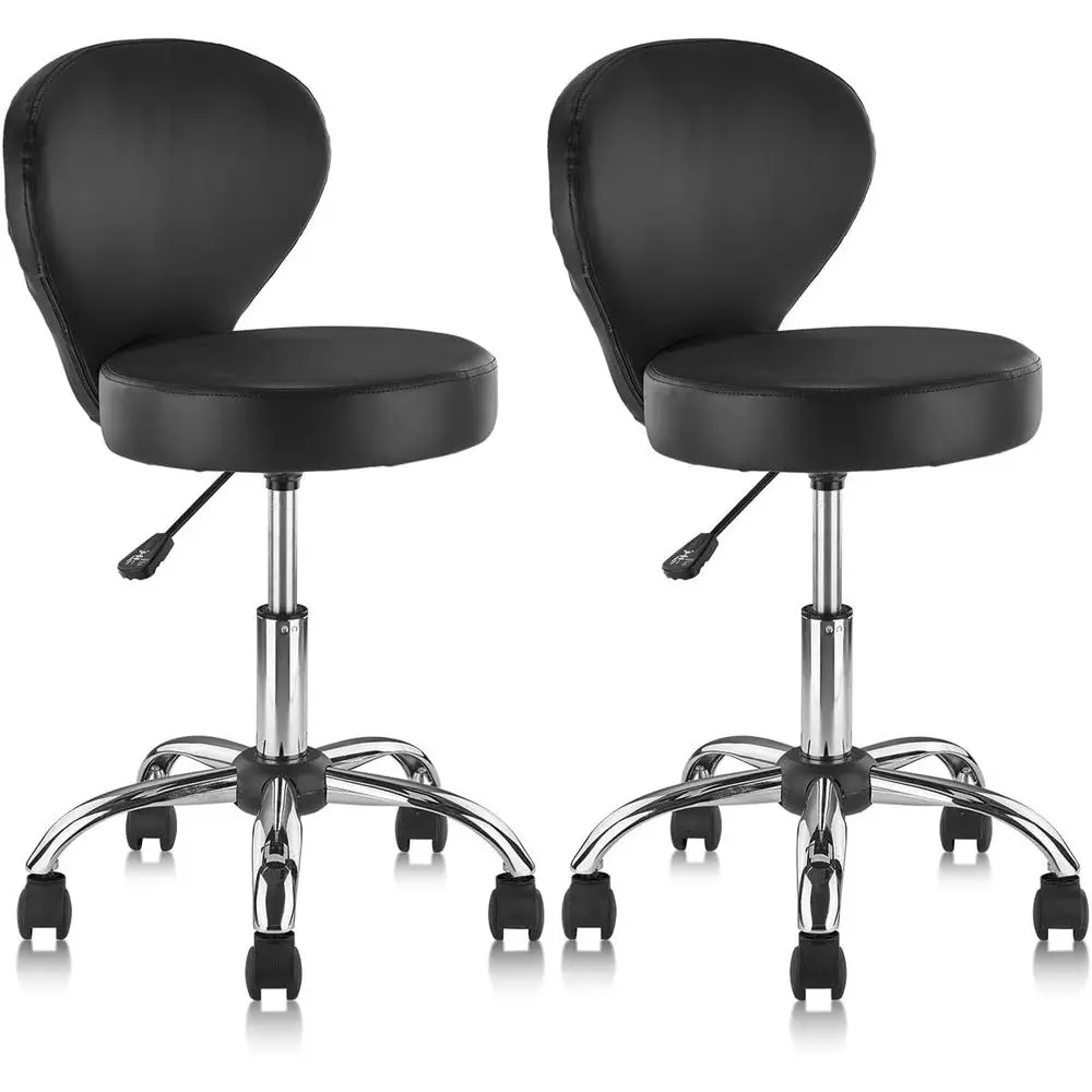 2-Piece PVC & Leather Swivel Stool with Wheels, Adjustable Height, Lumbar Support for Beauty, Barber, Manicure, and Lash Service
2-Piece PVC & Leather Swivel Stool with Wheels, Adjustable Height, Lumbar Support for Beauty, Barber, Manicure, and Lash Service