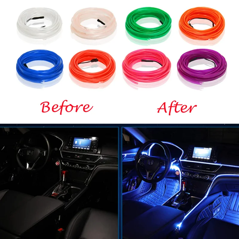 1M/2M/3M/5M Car Flexible Neon Light EL Wire Led Neon Dance Party Atmosphere Decor Lamp RopeTube Waterproof Multicolor Led Strip
1M/2M/3M/5M Car Flexible Neon Light EL Wire Led Neon Dance Party Atmosphere Decor Lamp RopeTube Waterproof Multicolor Led Strip