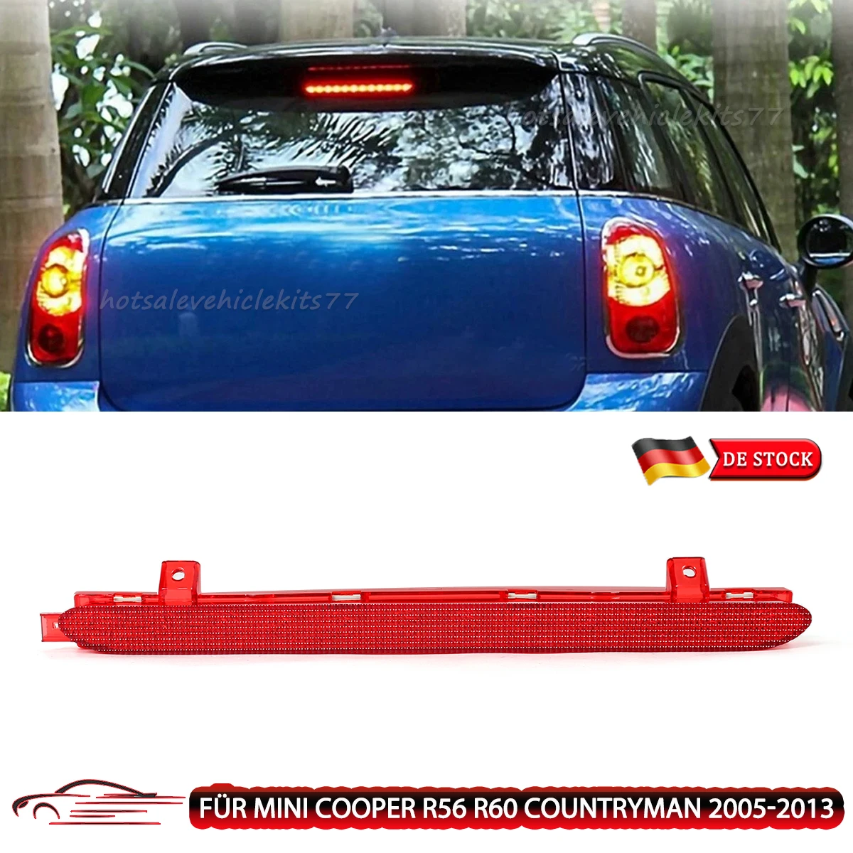 Для Mini R56 Cooper Countryman R60 2006-2013: Задний дополнительный стоп-сигнал (третий стоп-сигнал) с красным рассеивателем, высокопозиционный стоп-сигнал для хэтчбеков
Для Mini R56 Cooper Countryman R60 2006-2013: Задний дополнительный стоп-сигнал (третий стоп-сигнал) с красным рассеивателем, высокопозиционный стоп-сигнал для хэтчбеков