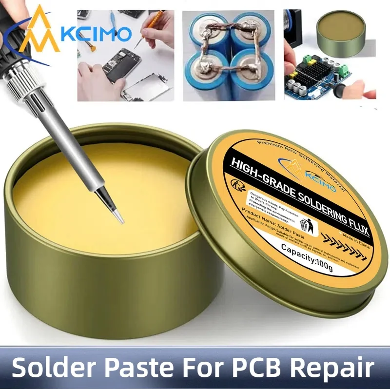 Soldering Paste Flux Lead-Free, No-Clean, for PCB/SMD/BGA Repair (100g) Rosin Flux Paste for Electronics Soldering Quick Melting
Soldering Paste Flux Lead-Free, No-Clean, for PCB/SMD/BGA Repair (100g) Rosin Flux Paste for Electronics Soldering Quick Melting