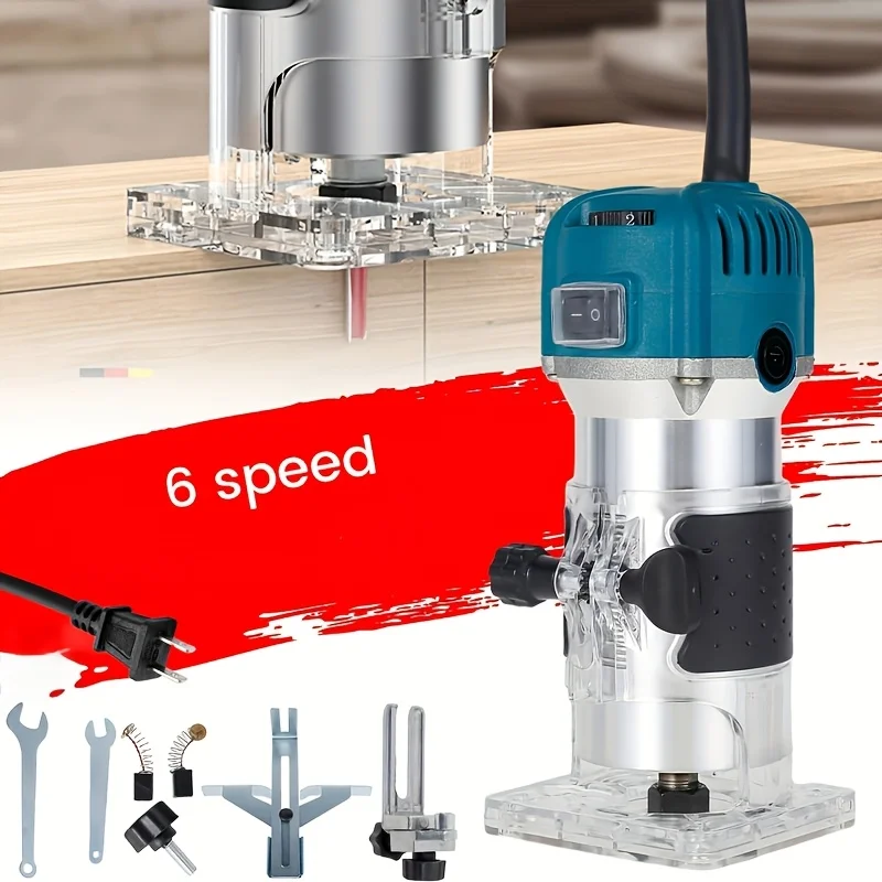 Wood Router, Router Tool Wood Trimmer Router Electric Hand Trimmer Laminate Milling Engraving Hand Machine Joiner Tool Electric for Slotting Trimming Carving 110V 800W 30000R/MIN
Wood Router, Router Tool Wood Trimmer Router Electric Hand Trimmer Laminate Milling Engraving Hand Machine Joiner Tool Electric for Slotting Trimming Carving 110V 800W 30000R/MIN