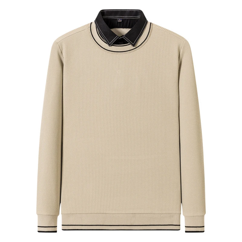 Autumn Winter Fake Two-piece Lapel Men's Sweater Fleece Thicken Warm Business Casual Knitwear Fashion Simple Cozy All-Match Tops
Autumn Winter Fake Two-piece Lapel Men's Sweater Fleece Thicken Warm Business Casual Knitwear Fashion Simple Cozy All-Match Tops