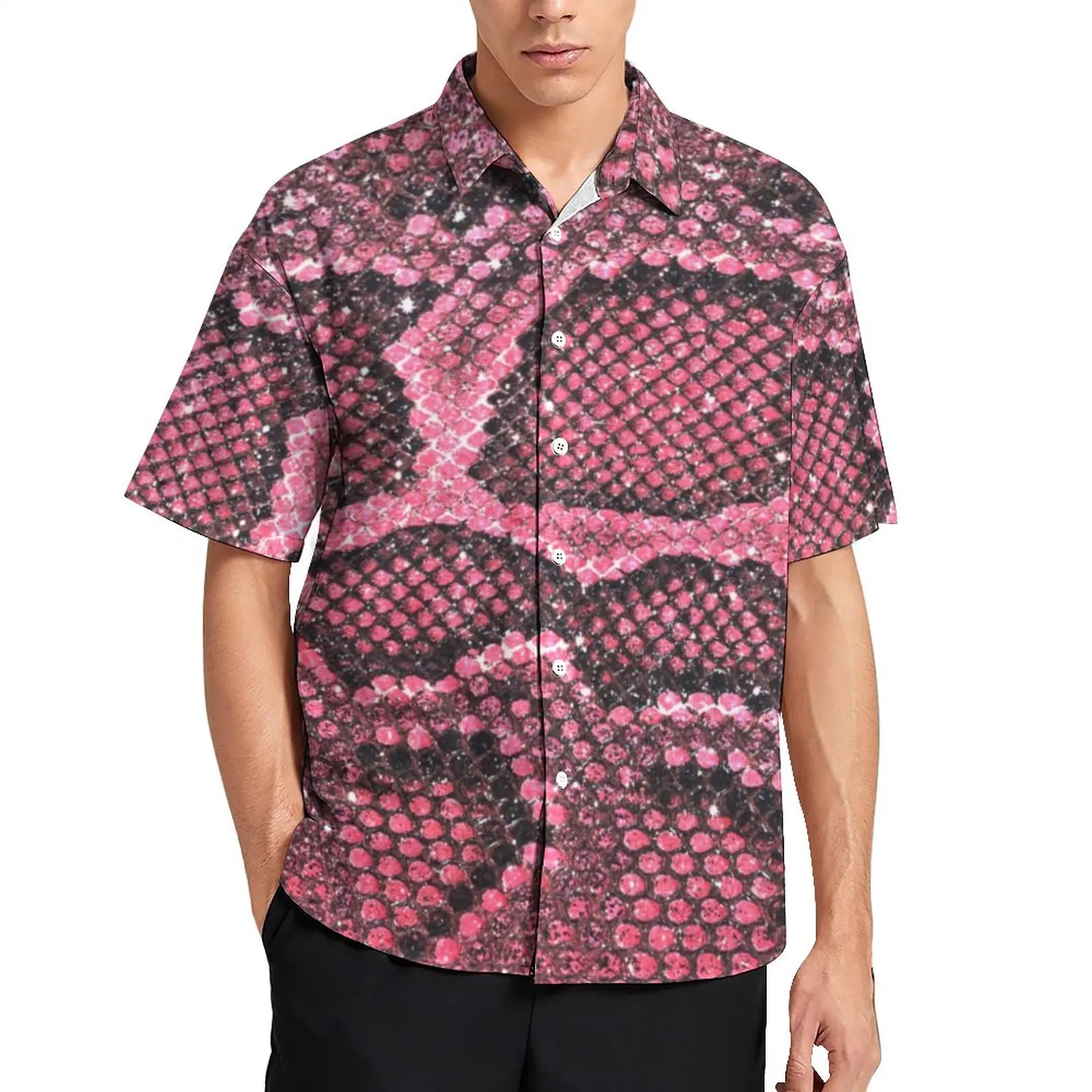 Snakeskin Print Casual Shirts Pink Animal Scales Beach Shirt Hawaiian Retro Blouses Men Graphic Plus Size
Snakeskin Print Casual Shirts Pink Animal Scales Beach Shirt Hawaiian Retro Blouses Men Graphic Plus Size