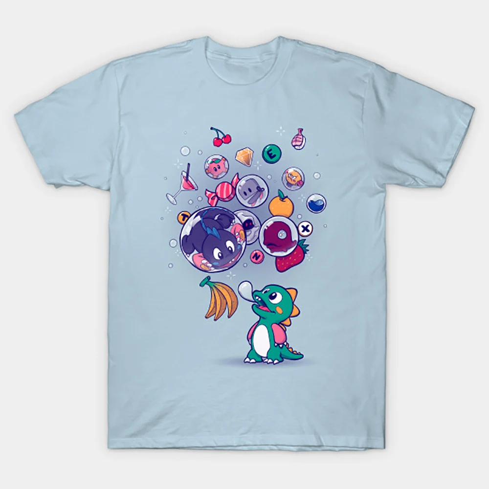 Many Bubbles Cute Dinosaur Gift t shirt Videogame Bubble Bobble Graphic Clothes Short Sleeve Cartoon Tee All size Tops S-6XL
Many Bubbles Cute Dinosaur Gift t shirt Videogame Bubble Bobble Graphic Clothes Short Sleeve Cartoon Tee All size Tops S-6XL
