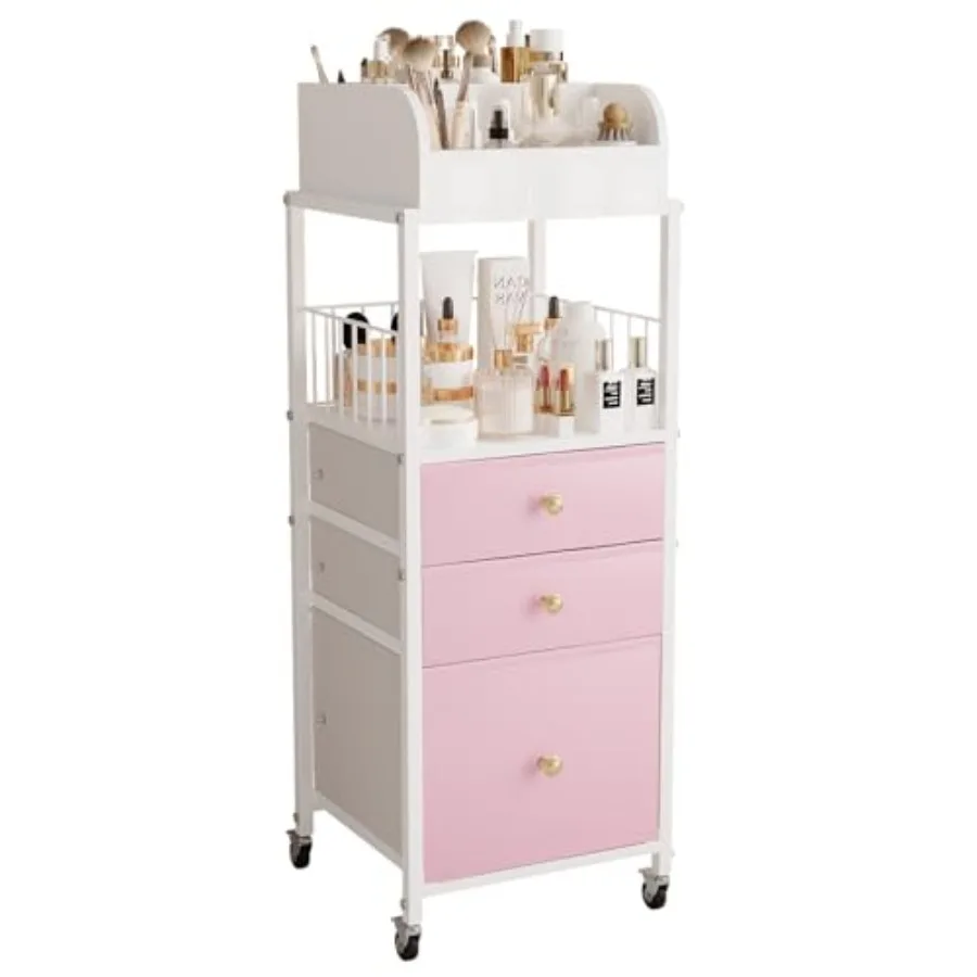 Makeup Organizer Cart with Drawers for Vanity Floor Skincare Organizer White Cosmetic Nail Polish Art Supply Bathroom Desktop S
Makeup Organizer Cart with Drawers for Vanity Floor Skincare Organizer White Cosmetic Nail Polish Art Supply Bathroom Desktop S