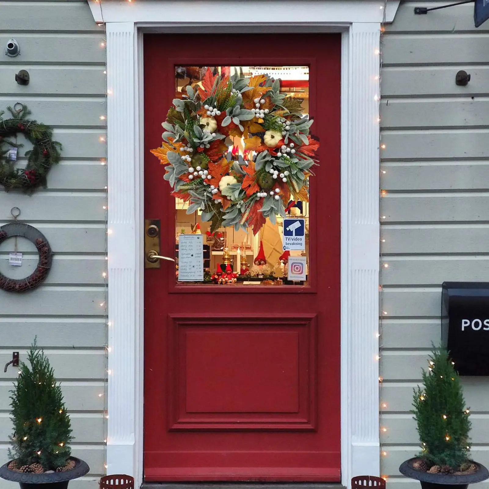 Осенний венок 18-дюймовая настенная каминная гирлянда, праздничные кленовые листья, тыквенный венок для наружного использования, в помещении, на День Благодарения, окна, двери
Осенний венок 18-дюймовая настенная каминная гирлянда, праздничные кленовые листья, тыквенный венок для наружного использования, в помещении, на День Благодарения, окна, двери