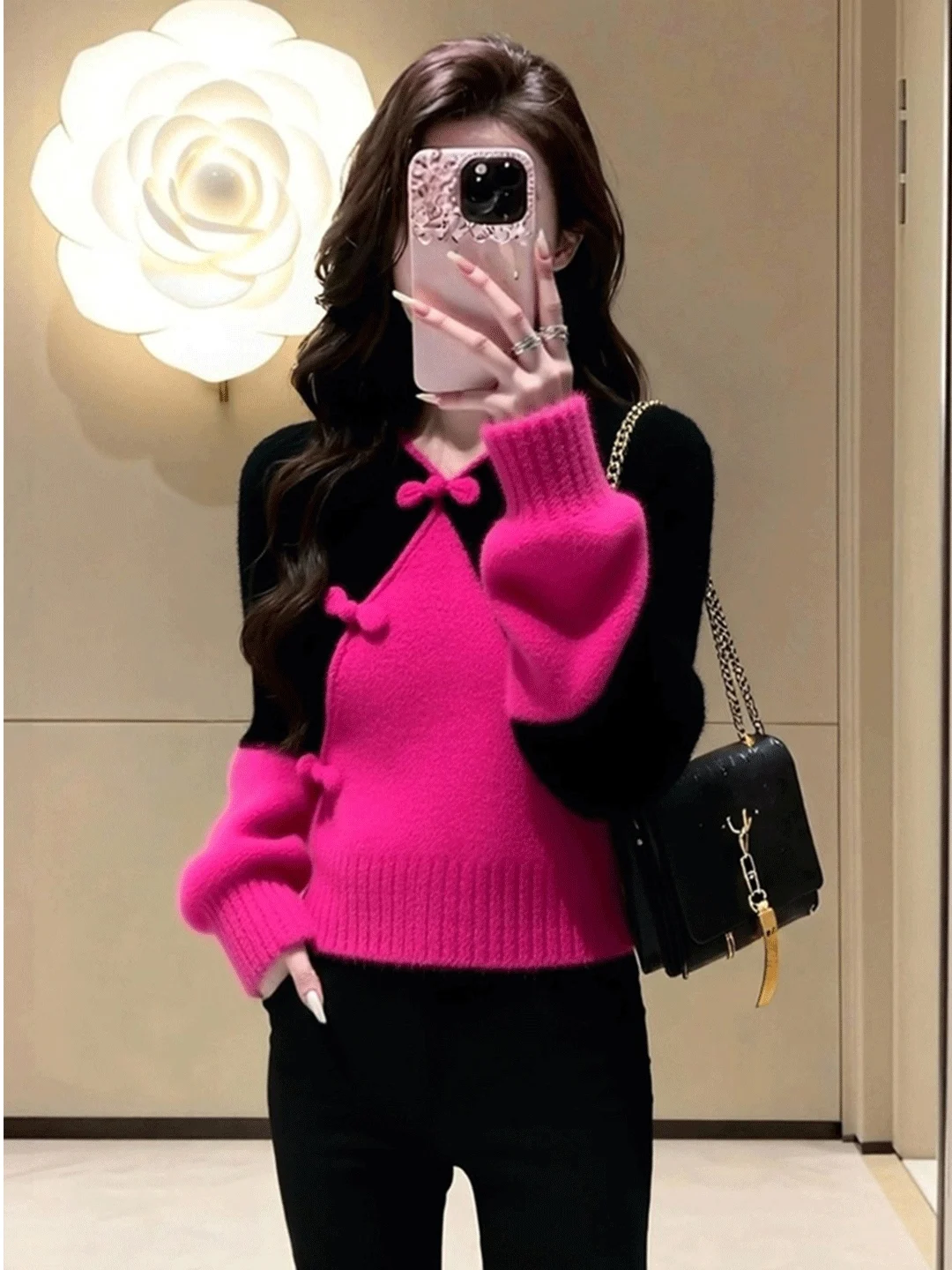 New Chinese Style Color Block Knitted Short Sweater Women's Small Size Autumn Winter New Design Sensation Top Warm Fleece
New Chinese Style Color Block Knitted Short Sweater Women's Small Size Autumn Winter New Design Sensation Top Warm Fleece