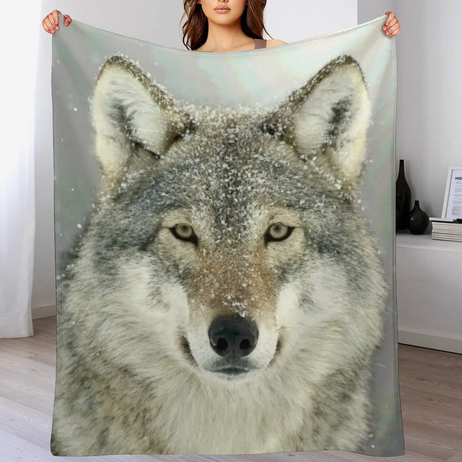 GREY WOLF Throw Blanket Portable Lightweight Blanket for Travel Camping
GREY WOLF Throw Blanket Portable Lightweight Blanket for Travel Camping