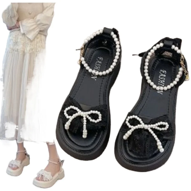 SyfIyno Summer New Pearl Bow Sandals Women's One Strap, Open Toe, Thick Bottom Fashion Roman Women's Sandals
SyfIyno Summer New Pearl Bow Sandals Women's One Strap, Open Toe, Thick Bottom Fashion Roman Women's Sandals