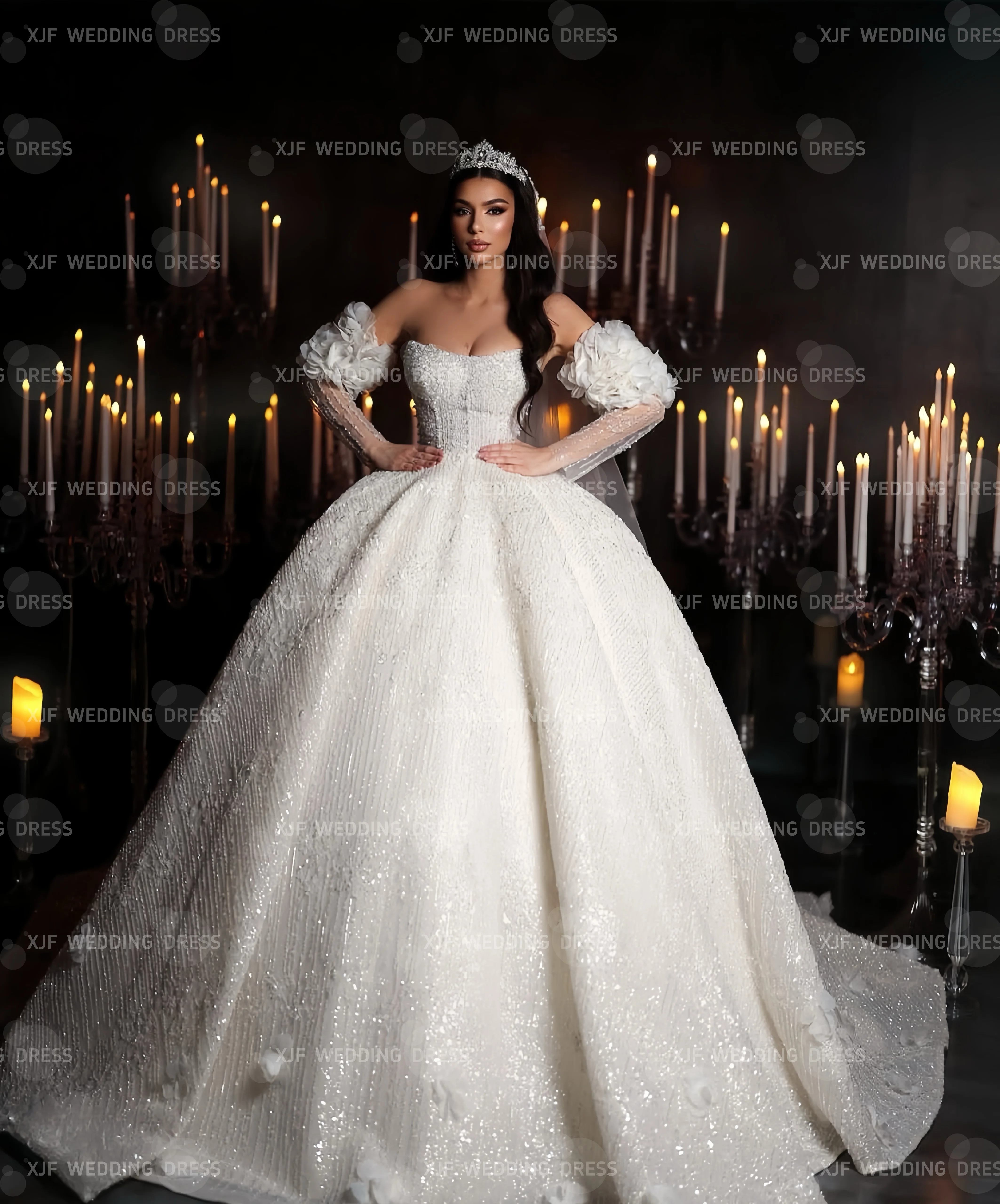 Customzied strapless sleeveless Ball Gown luxury beaded wedding dress vestidos de novia amanda novias amanda novias official
Customzied strapless sleeveless Ball Gown luxury beaded wedding dress vestidos de novia amanda novias amanda novias official