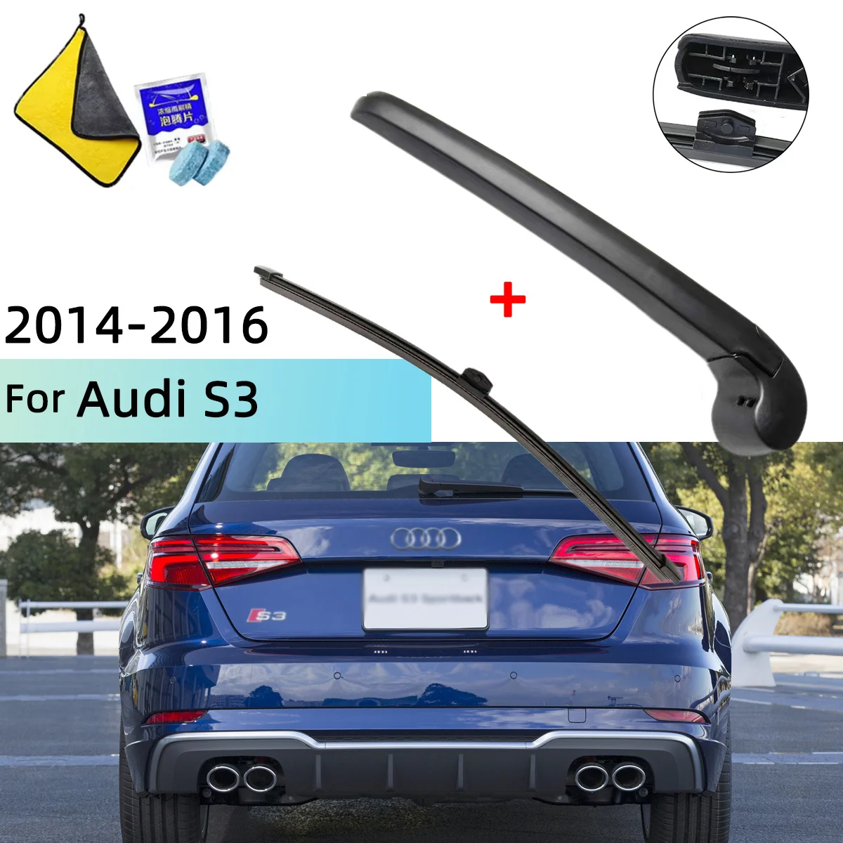 Fits For Audi S3 2014--2016 Rear Windscreen Wiper Blade Wiper Arm Windscreen Windshield Wipers Brushes Cleaning Accessories
Fits For Audi S3 2014--2016 Rear Windscreen Wiper Blade Wiper Arm Windscreen Windshield Wipers Brushes Cleaning Accessories