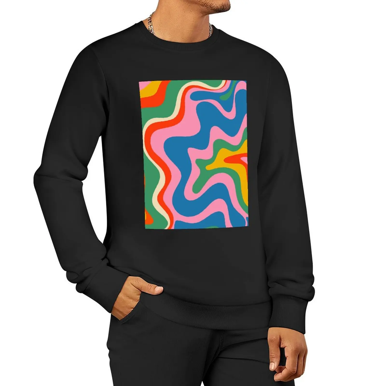 Retro Liquid Swirl Abstract Pattern in Vintage Rainbow Colors Pullover Hoodie men's sweat-shirt men sweatshirt
Retro Liquid Swirl Abstract Pattern in Vintage Rainbow Colors Pullover Hoodie men's sweat-shirt men sweatshirt