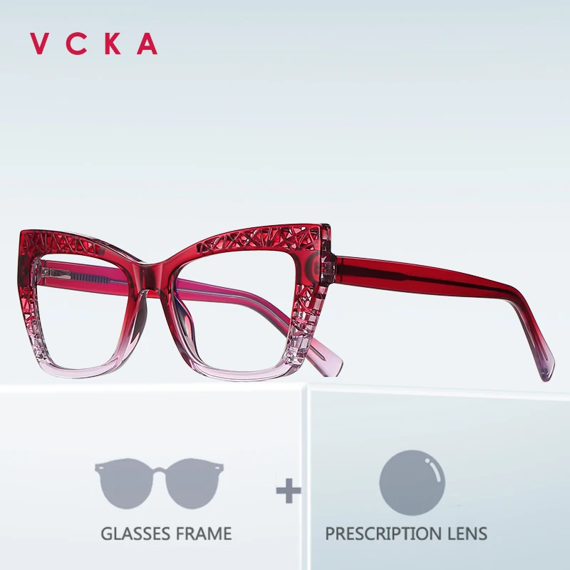 VCKA INS Style Gradient Color Spectacle Anti-Blue Light Frames Customized Myopia Eyeglass Prescription Discoloration Eyewear
VCKA INS Style Gradient Color Spectacle Anti-Blue Light Frames Customized Myopia Eyeglass Prescription Discoloration Eyewear