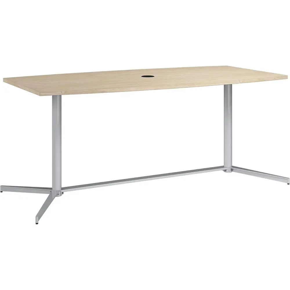 72 Natural Elm Office Conference Table with Metal Base, Seats 6, Ideal for Boardroom
72 Natural Elm Office Conference Table with Metal Base, Seats 6, Ideal for Boardroom