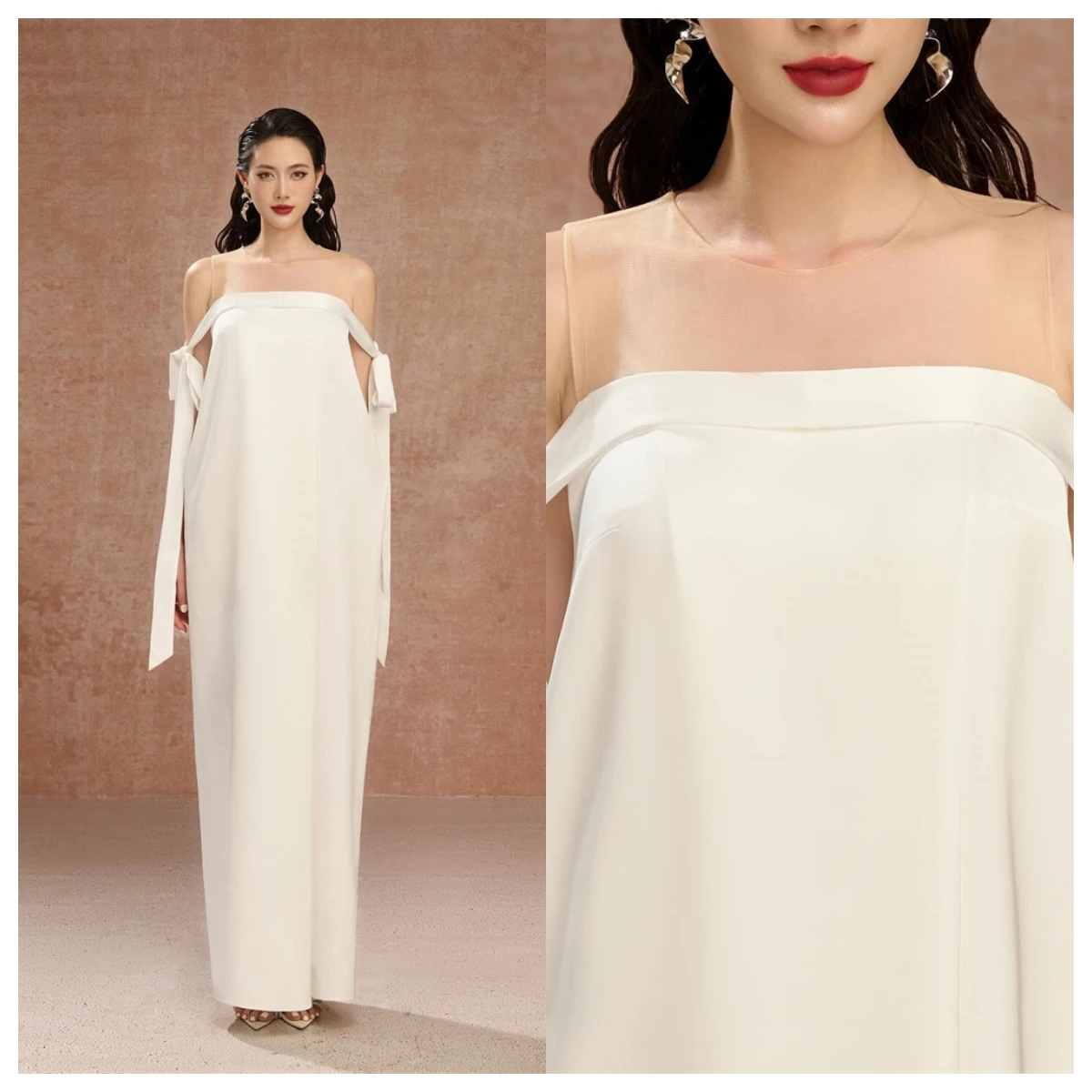 Customized Classic White Jersey Evening Dress O-Neck Off the Shoulder Sleeveless Celebrity Gowns Modern Special Occasi
Customized Classic White Jersey Evening Dress O-Neck Off the Shoulder Sleeveless Celebrity Gowns Modern Special Occasi