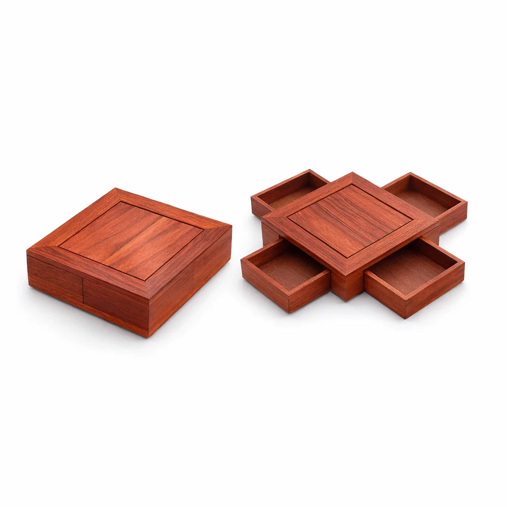 Rotating Solid Wood Storage Box, Space-Saving Multi-Drawer Organizer, Unique Fun Design, Decorative Case for Tea Jewelry Trinket
Rotating Solid Wood Storage Box, Space-Saving Multi-Drawer Organizer, Unique Fun Design, Decorative Case for Tea Jewelry Trinket