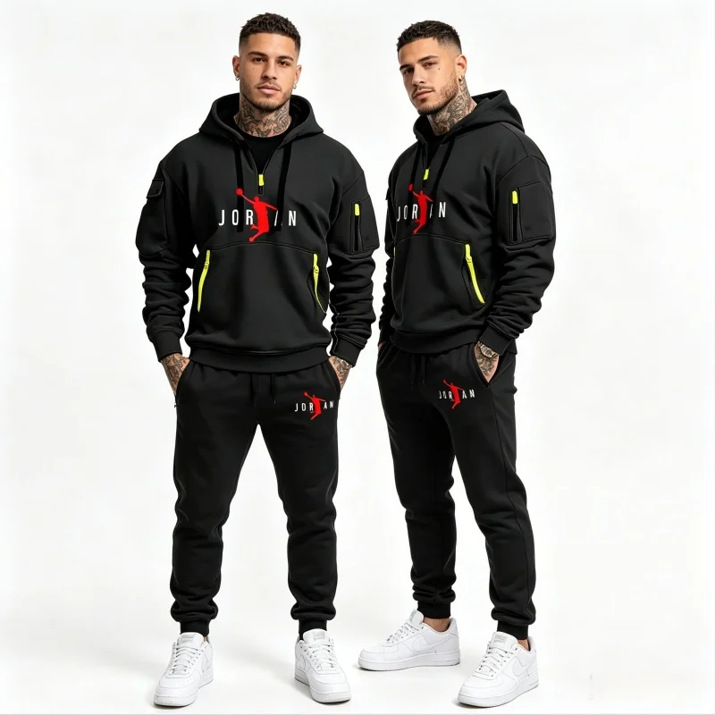 2026 Autumn Winter Men Multi Pocket Half Zip Hoodie 2Pcs Tracksuit Loose Jogger Pants Casual Outdoor Fitness Sport Set
2026 Autumn Winter Men Multi Pocket Half Zip Hoodie 2Pcs Tracksuit Loose Jogger Pants Casual Outdoor Fitness Sport Set
