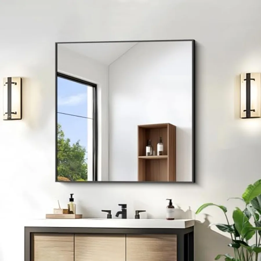 Bathroom Mirror, 30x30 Square Mirror with Aluminum Metal Frame, Vanity Wall Mirror Modern Home Decor for Bathroom, Living Room,
Bathroom Mirror, 30x30 Square Mirror with Aluminum Metal Frame, Vanity Wall Mirror Modern Home Decor for Bathroom, Living Room,