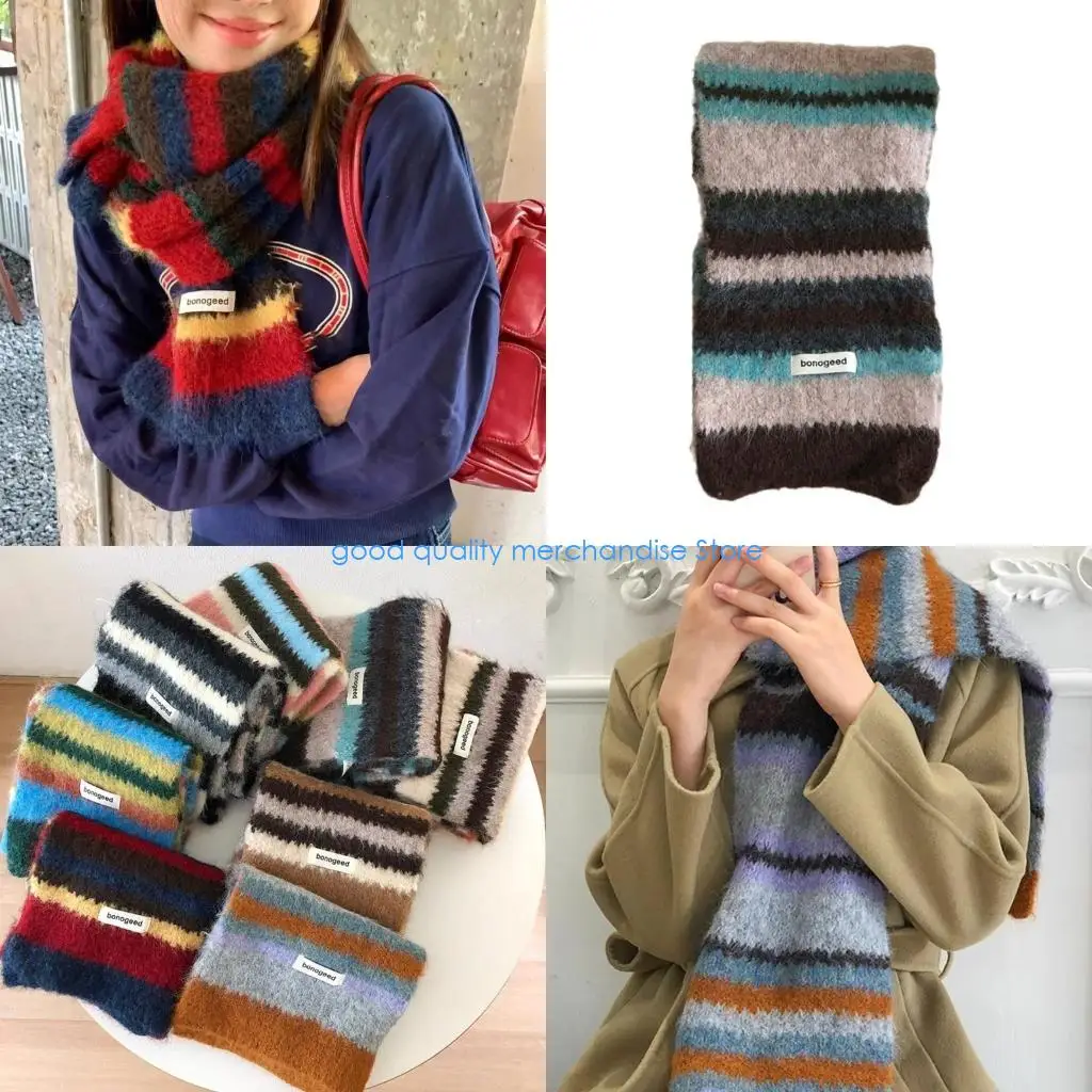 Y5JD Стильный полосатый шарф с цветными блоками, шарф с запахом на шее, обеспечивающий отличное тепло для приключений на свежем
Y5JD Стильный полосатый шарф с цветными блоками, шарф с запахом на шее, обеспечивающий отличное тепло для приключений на свежем