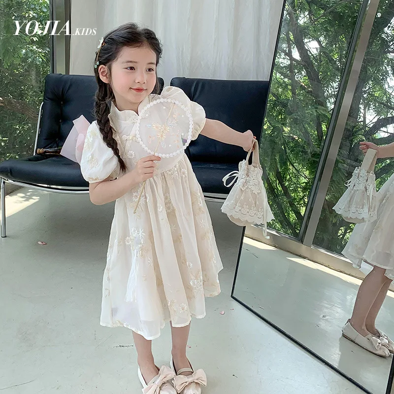 Baby Girl Dress Girls Dress Summer 2024 New Chinese Improved Girls Skirt Short Sleeve Mesh Children Princess Fashion Dresses
Baby Girl Dress Girls Dress Summer 2024 New Chinese Improved Girls Skirt Short Sleeve Mesh Children Princess Fashion Dresses