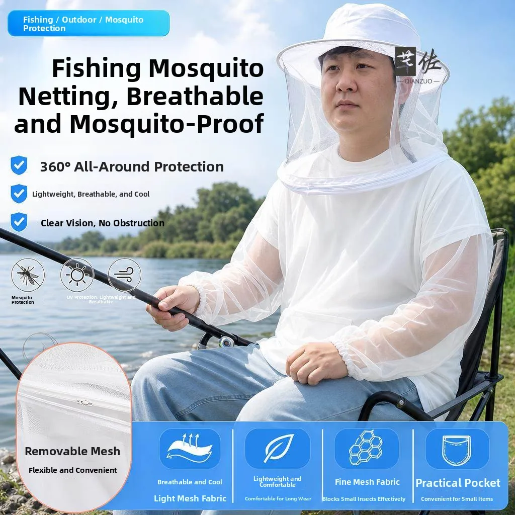 Men's Ultra-Thin Breathable Quick-Drying Mosquito-Resistant Fishing Clothing Full-Body Net Cover Outdoor Fishing Gear
Men's Ultra-Thin Breathable Quick-Drying Mosquito-Resistant Fishing Clothing Full-Body Net Cover Outdoor Fishing Gear