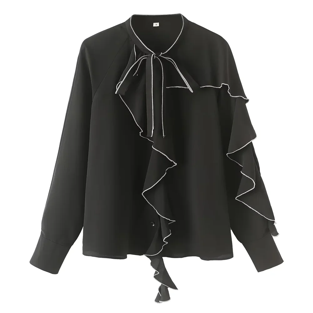 2024 Autumn New Style Gentle Bow Tie Design Contrasting Color Details Stacked Decorative Shirt
2024 Autumn New Style Gentle Bow Tie Design Contrasting Color Details Stacked Decorative Shirt