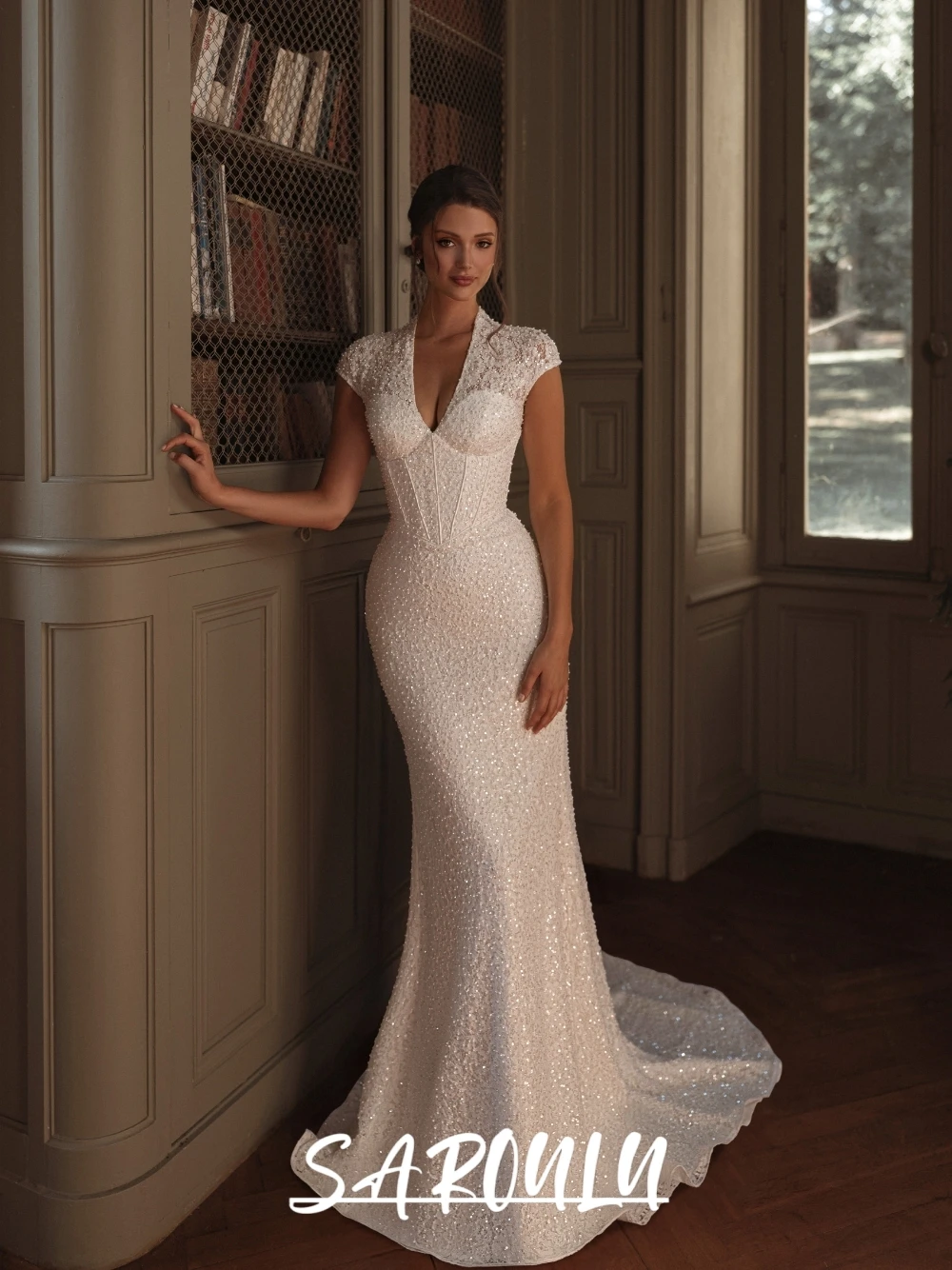 Delicate Fully Lace Pearls Sexy Wedding Dress Fitted Waist Beaded Exquisite Bridal Gown Elegant Mermaid Customized Bride Wear
Delicate Fully Lace Pearls Sexy Wedding Dress Fitted Waist Beaded Exquisite Bridal Gown Elegant Mermaid Customized Bride Wear