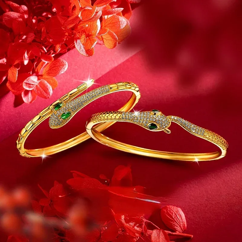Yellow Golden Colored Snake Opening Bracelet for Women Simple Gold Bracelets Bangles Fine Jewelry Mother Girlfriend Gifts
Yellow Golden Colored Snake Opening Bracelet for Women Simple Gold Bracelets Bangles Fine Jewelry Mother Girlfriend Gifts