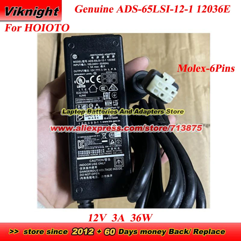 Genuine ADS-65LSI-12-1 12036E AC Adapter 12V 3A 36W Charger For HOIOTO GPU Or Switching Power Adapter
Genuine ADS-65LSI-12-1 12036E AC Adapter 12V 3A 36W Charger For HOIOTO GPU Or Switching Power Adapter