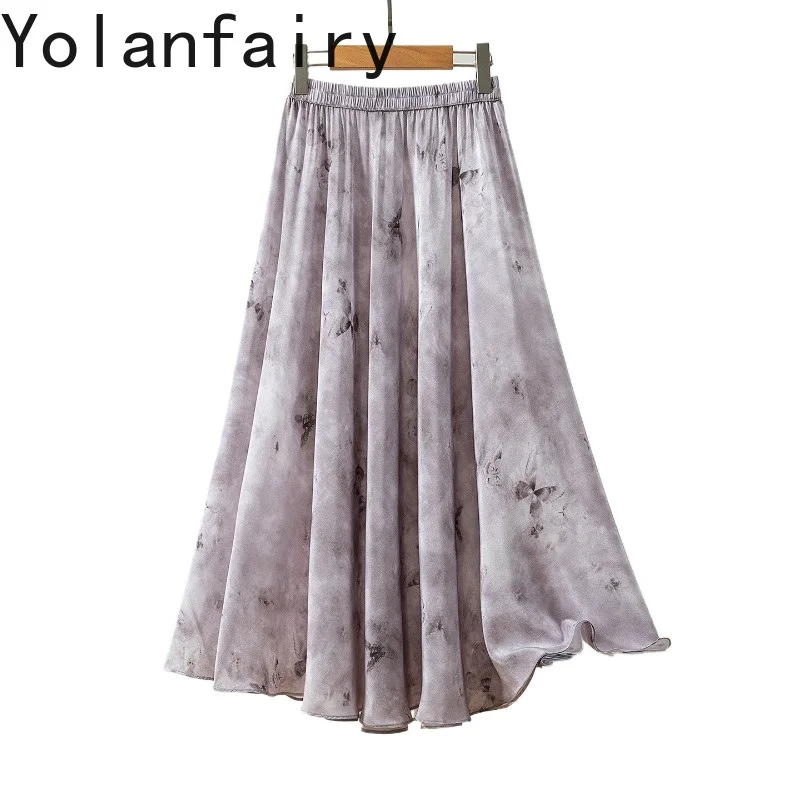 YOLANFAIRY 100% натуральные шелковые юбки из тутового шелкопряда для женщин, летняя модная юбка миди 2026 года, элегантная женская одежда, юбка с принтом, фиолетовая
YOLANFAIRY 100% натуральные шелковые юбки из тутового шелкопряда для женщин, летняя модная юбка миди 2026 года, элегантная женская одежда, юбка с принтом, фиолетовая