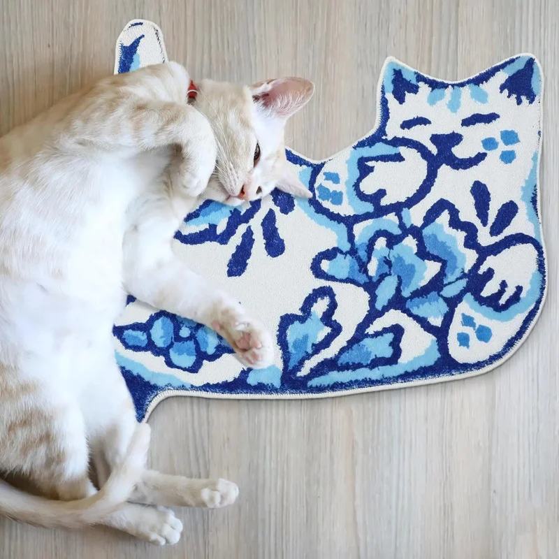 VIKAMA Chinese Style Cute Cat Shaped Bathroom Carpet, Soft and Washable, Shower Room Entrance Carpet Home Decoration
VIKAMA Chinese Style Cute Cat Shaped Bathroom Carpet, Soft and Washable, Shower Room Entrance Carpet Home Decoration