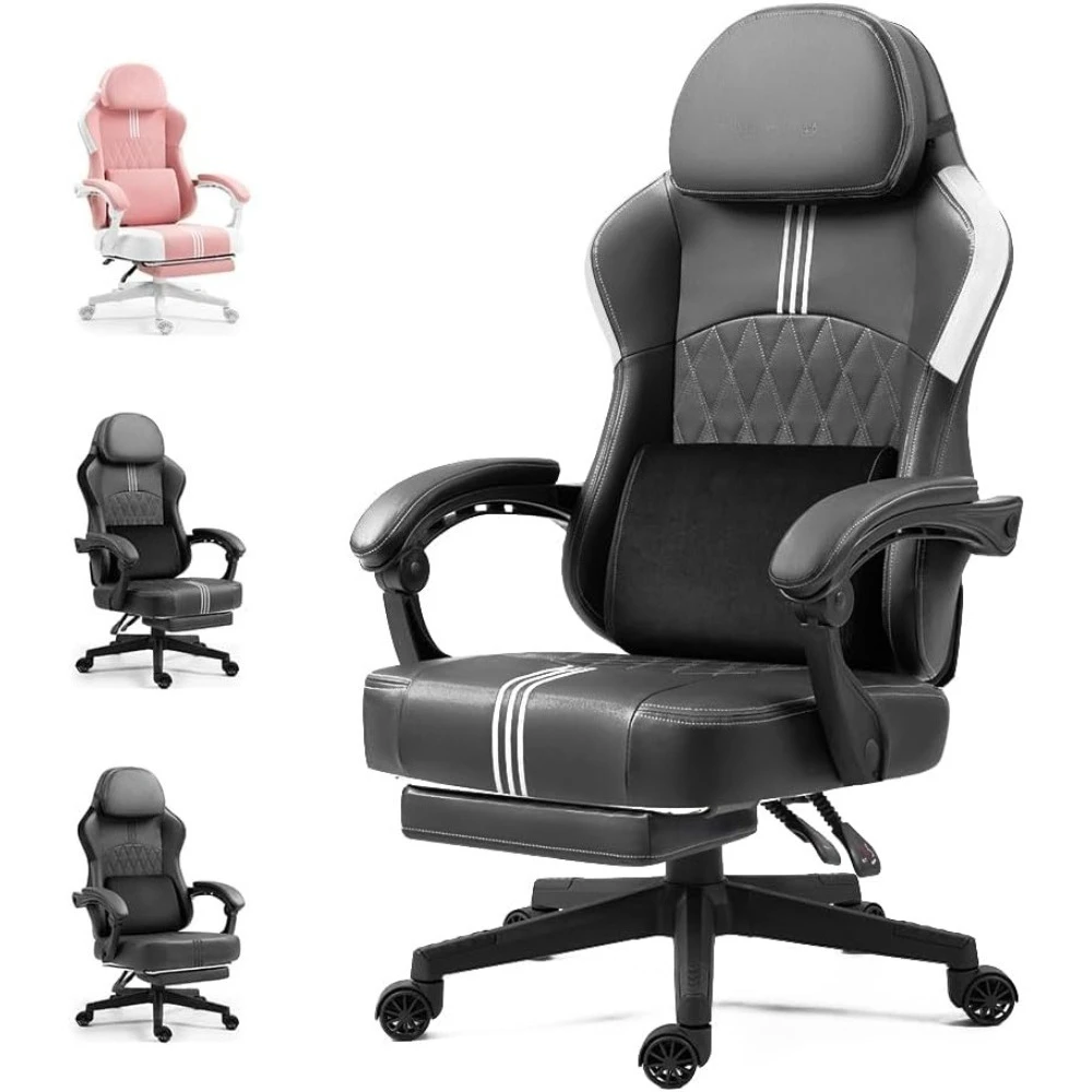 Gaming Chair, Big and Tall Gaming Chairs for Adults with Pocket Spring Cushion, Footrest and Massage Lumbar Support, Adjustable
Gaming Chair, Big and Tall Gaming Chairs for Adults with Pocket Spring Cushion, Footrest and Massage Lumbar Support, Adjustable