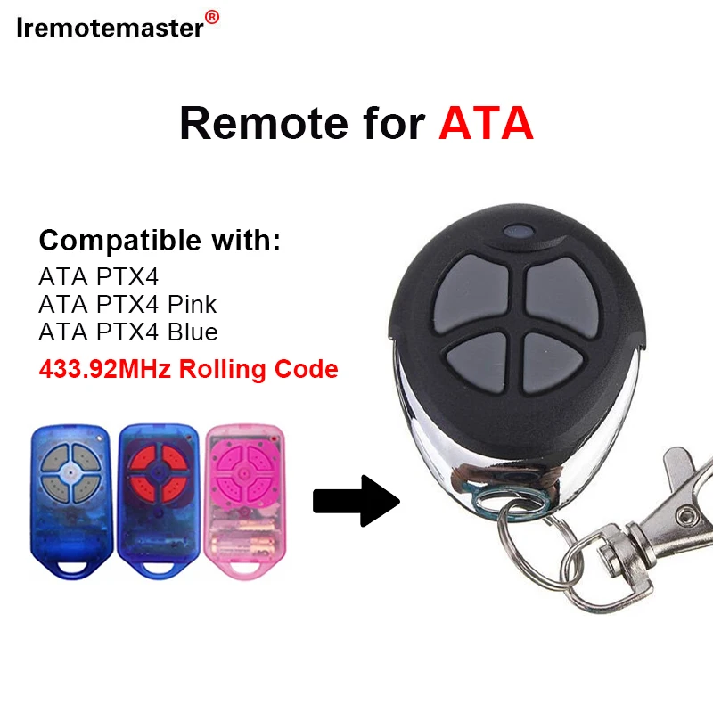 Compatible with ATA PTX4 Remote Control Gate Garage Door ATA Remote Control 433,92MHz
Compatible with ATA PTX4 Remote Control Gate Garage Door ATA Remote Control 433,92MHz