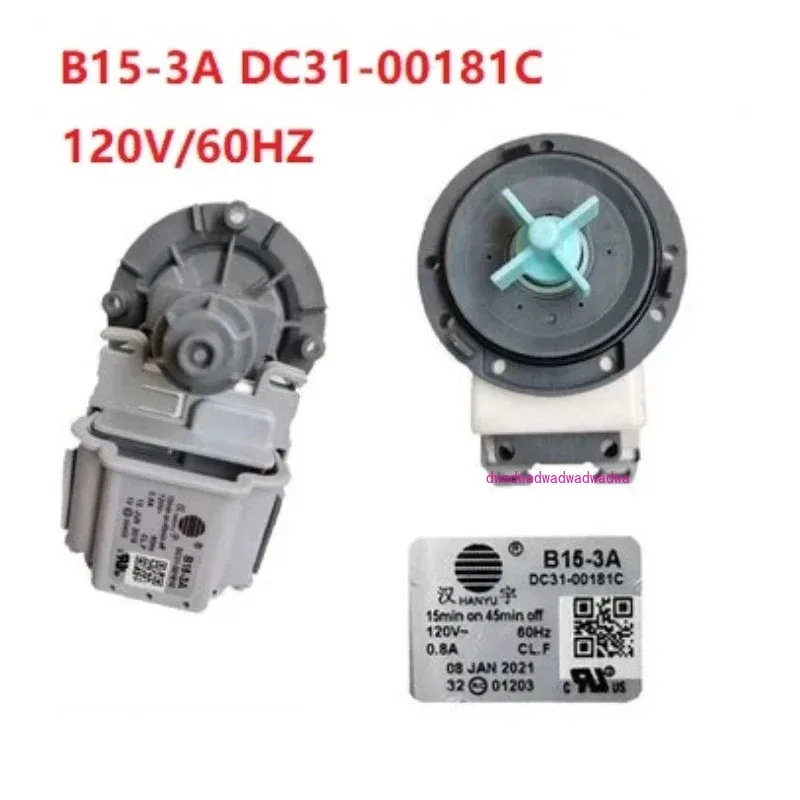 Suitable for Samsung Washing machine parts drain pump B15-3A DC31-00181C 120V 60HZ
Suitable for Samsung Washing machine parts drain pump B15-3A DC31-00181C 120V 60HZ