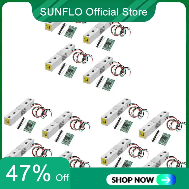 SUNFLO 3X Digital Load Cell Weight Sensor-4 Sets 1KG Load Cell HX711 AD Weighit Amplifier Module Pressure Sensor Cell Amplifier
SUNFLO 3X Digital Load Cell Weight Sensor-4 Sets 1KG Load Cell HX711 AD Weighit Amplifier Module Pressure Sensor Cell Amplifier