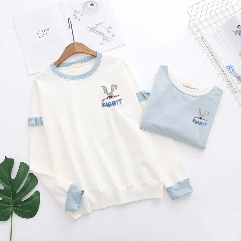 Loose Long Sleeve round Neck Sweatshirt Women's Casual Comfortable College Style Spring Autumn Middle School Girl's Top
Loose Long Sleeve round Neck Sweatshirt Women's Casual Comfortable College Style Spring Autumn Middle School Girl's Top