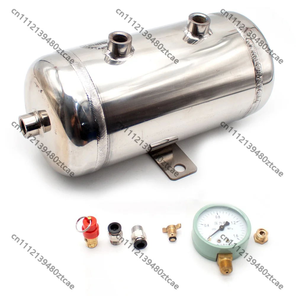 2L 304 Stainless Steel Air Storage Tank Vacuum Buffer Tank 4PCS G1/2 Ports Pressure Gauge Max 1.25MPA
2L 304 Stainless Steel Air Storage Tank Vacuum Buffer Tank 4PCS G1/2 Ports Pressure Gauge Max 1.25MPA